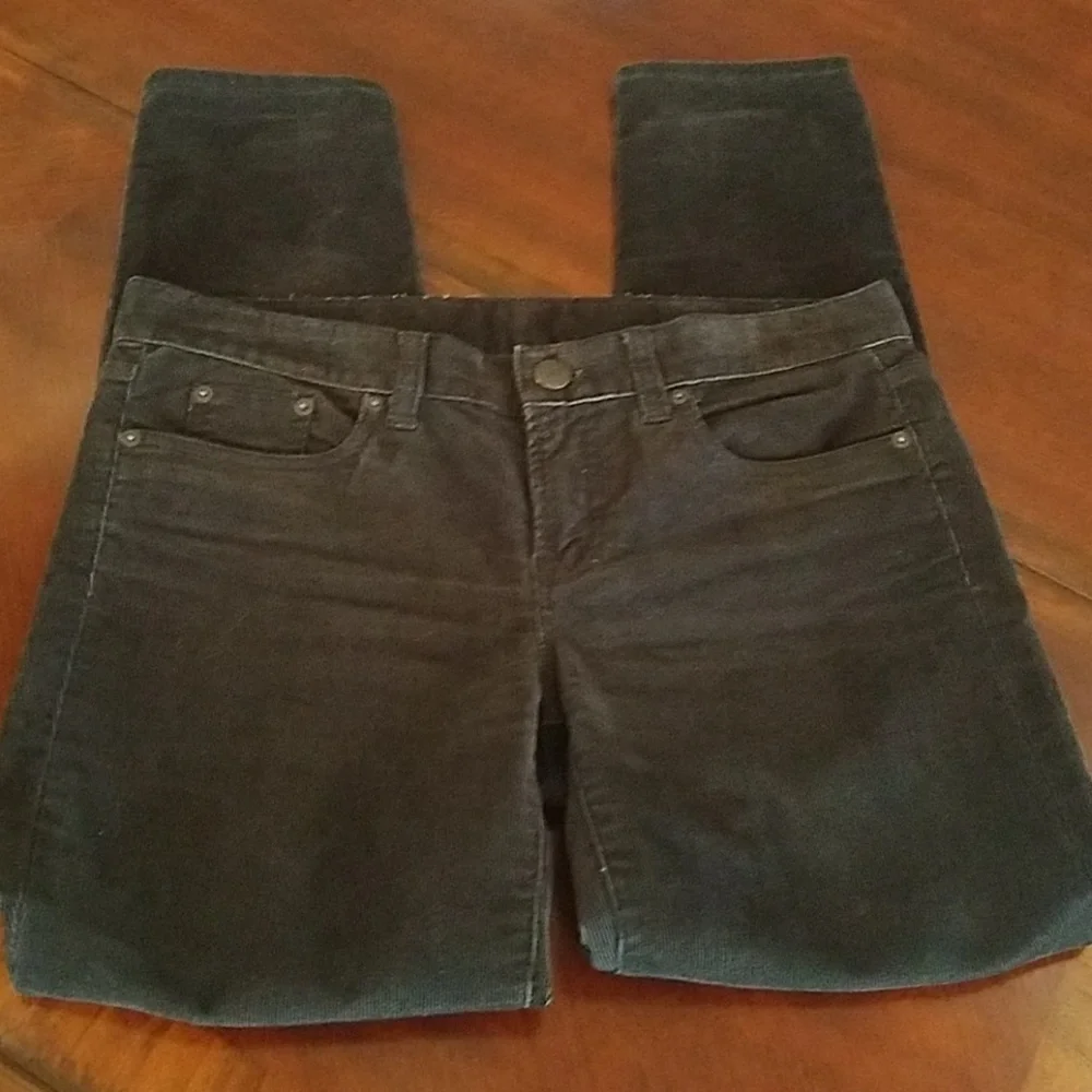 J. CREW BLACK SKINNY  VELVET PANTS SIZE 28